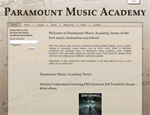 Tablet Screenshot of paramountmusicacademy.com